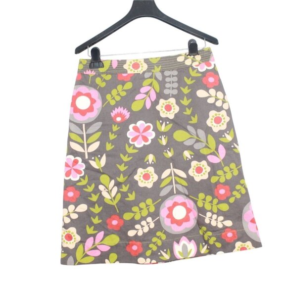 Jupe Ann Harvey Femme Grise Motif Floral – Taille 16 – Midi Ligne A Avec Mesh